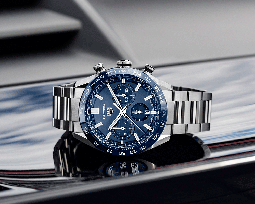 TAG Heuer cole o Carrera Sport Chronograph Revista Pulso